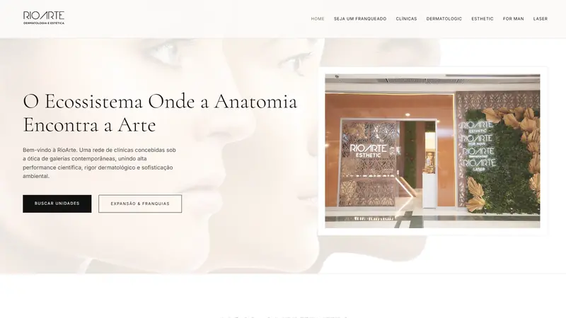 Portal institucional RioArte Estética